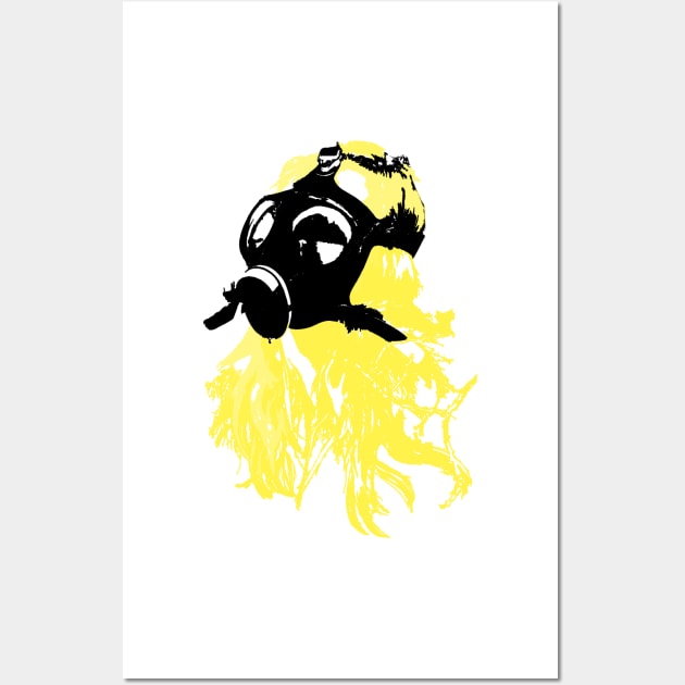 Yellow Gasmask Wall Art by GasmaskMood